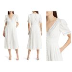 Reformation Kamryn Embroidered Smocked Waist Midi Dress (6) Photo 6