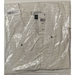 NWT J. Valdi Lace Up Shirt Swim Cover Up Size Small Sheer White Photo 2