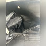 Coach Y2K Vintage Black Signature Jacquard & Leather Wallet Silver Logo Plaque Photo 7