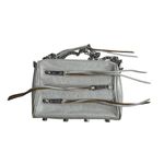 Rebecca Minkoff  Gray Leather Crossbody Moto Bag Chain Strap Photo 4