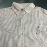 Aerie  Womens Ivory & Pink Striped Long Sleeve Button Down Shirt - Size XS - NWT Photo 2