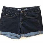 Mossimo Supply Co Mossimo Mid-Rise Midi Dark Denim Jean Shorts Size 0 Photo 0