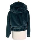 Philosophy  Faux Fur Hooded Jacket Coat Green Size S Boho Photo 5