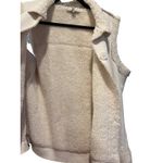 Faux Suede Sherpa Vest Large Sleeveless Button‎ Up Pockets Winter Warm Cozy Photo 6