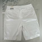 Talbots New  Simply Flattering Solid White Bermuda Shorts Size 8 Photo 1