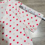 Lucky Brand  Women Polka Dot V Neck Tee Shirt White Pink Size Medium Photo 10