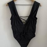 NWOT Free People Movement Leotard Bodysuit Gray Strappy Small Photo 0