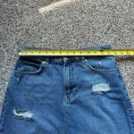 Free People We the Free () medium wash distressed denim mini skirt size 27 Photo 7