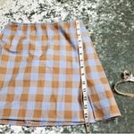 Aritzia Sunday Best Plaid Blue/Tan Mini Skirt Photo 6