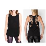Victoria's Secret Victoria'a Secret  Sport Black Strappy Workout Tank L Photo 1