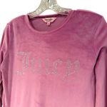 Juicy Couture Velour Sleepwear Set Rhinestone Logo Women's Medium Pink Feminine Photo 1