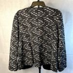 Grace Soft Sweater Blazer Black and White Circle Geometric Plus Size 1X Photo 1