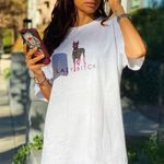 Lazy Beach Girl White Graphic Tee Size M Photo 1