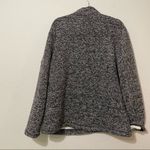 Orvis  Black White Quarter Zip Pullover Sweater Womens L Sherpa Lined Cabincore Photo 6