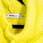 ZARA  Wool Mohair Knit Stretch Oversized Kangaroo Pocket Pullover Hoodie Sweater Photo 1