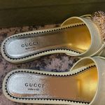 Gucci Women Slide Sandal With Hardware size 36.5 Pistachio Green Photo 5