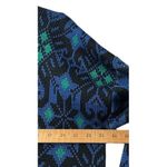 Vintage Nuggets 1X/XXL Women's Sweater Colorful Geometric 80s Retro Cabin Rustic Blue Size XL Photo 4