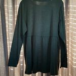 Sonoma  Green Maternity Drapey Empire Waist Long Sleeve Shirt Size Large Photo 9