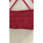 Bralette SZ Sm Crochet Pink Smocking Sweet Generis Cross Back 100% Cotton Boho Photo 5