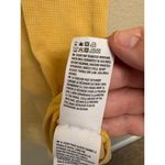 American Eagle Waffle Knit Pullover Cozy Henley Tee Shirt Top Yellow Medium Photo 6