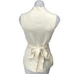 Anthropologie Cream Sleeveless Deep V Neck Pocket Knit Tank Blouse Top Size XS Photo 1