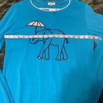 Crown & Ivy Blue Long Sleeve Top Elephant Medium  Photo 1