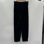 ZARA Black Velvet Ruched High Rise Straight Leg Ankle Pants Sz M Limited Edition Photo 5