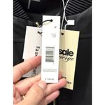 T Tahari NWT  Faux Leather Full Zip Cropped Bomber Jacket Black Women's Medium Photo 4