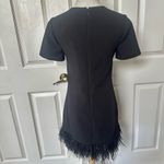 Likely Marullo feather trim black mini dress size 0 new with tags Photo 3