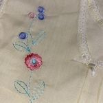 Lati Fashion large women’s yellow intimates long night gown embroidered flowers Photo 4