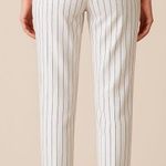 Luciano Dante Elegant Black and White Striped Women's Pants Size 12 Photo 1