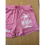 New Women’s Beach 🏖️ Please Day Drinkin’ Shorts Pink White Blend Marble Medium Photo 1