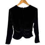 Veronica Beard Veronica‎ Beard Pelona Velvet Ruched Top Black Size 6 Photo 5