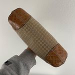 Nine West Vintage Y2K Tan Brown Faux Leather Canvas Lattice Shoulder Bag Purse Photo 9