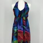 Valerie Bertinelli  Multicolored High-Low Halter Dress Women’s Size 8 Photo 1