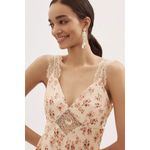 Cami NYC Rika Floral Hammered Silk Dress ivory pink size 6 Photo 5