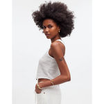 Madewell  Crochet Knit Cutaway Tank Cropped Lighthouse Cotton Blend Cream XS NWT Photo 4