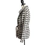 New Look WOOL BLEND Black and White Houndstooth Belted Pea Coat. Size L/G Size L Photo 4