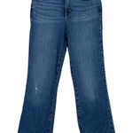 Level 99 Distressed Straight Slim Ankle Raw Hem Jean Mid Rise 24 Hill Top Blue Photo 0