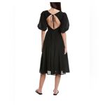 Farm Rio  Puff Sleeve Open Back Midi Dress In Black Size SZ Medium, $289 Photo 2