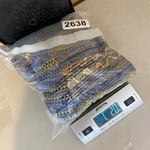 Lucky Brand Sweater Womens XS Blue Knit Aztec Zip Back Fringe Cuffs Zip Detail Photo 11