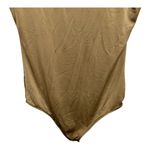 Gianni Bini Carmel Brown Crew Short Sleeve Bodysuit Thong Back Shape wear size s Photo 4