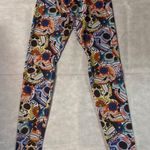 Nan Made Skull Leggings M Cute Whimsy Goth Colorful Streetwear Punk Biker Skater Orange Size M Photo 0