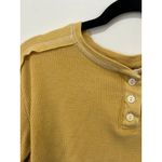Wild Fable  Yellow Waffle Knit Cropped Henley - XS Photo 1