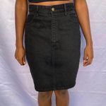Paris Blues Vintage high waisted black denim skirt
women’s size 11 Photo 0