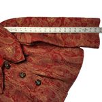 Handmade Custom Red Gold Paisley Brocade Jacket Womens Small Blazer Wide Collar Photo 7