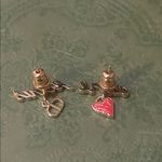 Christian Dior Dior DIORAMOUR JE VOUS ADORE EARRINGS Gold-Finish Metal and Red Lacquer Photo 3