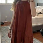 Free People Orange Sun Dress Photo 0