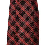 American Vintage Vintage 90s Briggs New York Red Brown Plaid Midi Skirt High Rise Dark Academia 6 Photo 0