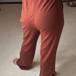 Abound : Ribbed Flare Rust Pants Photo 1